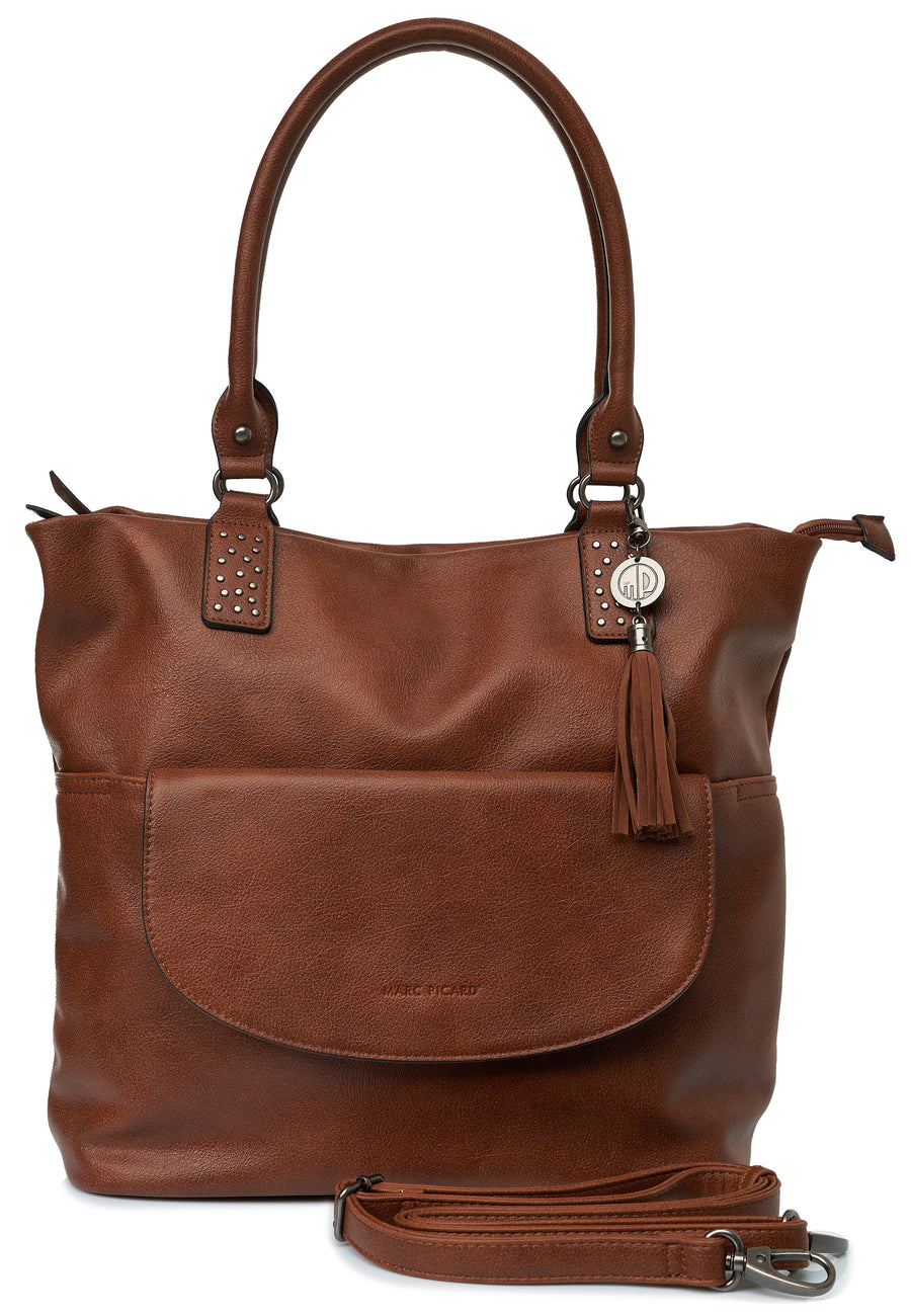 Shopper Tasche mit aufgesetzter Tasche