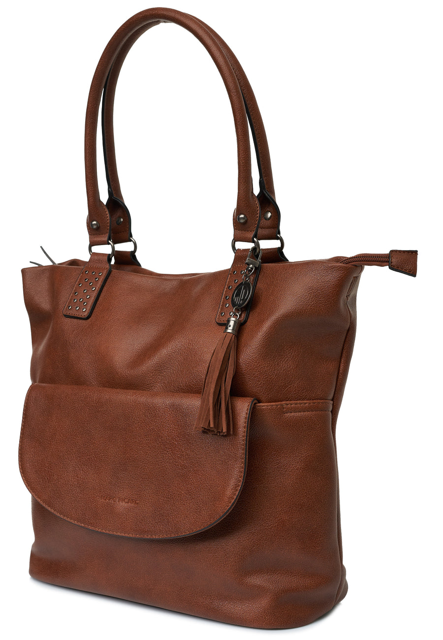 Shopper Tasche mit aufgesetzter Tasche